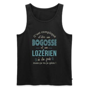 Lozére bogosse Lozérien cadeau pour Lozériens - Débardeur bio Premium Homme - noir - Devant - Michal (187cm)