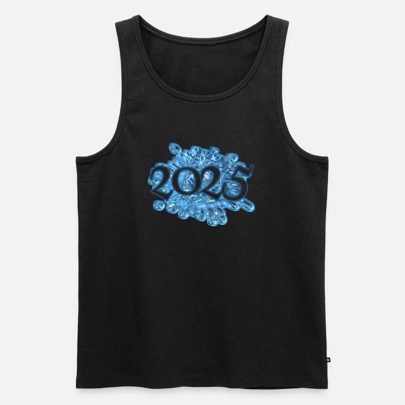 Wassertropfen 2025 - Männer Premium Bio Tank Top - Schwarz