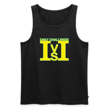 ICH gegen ICH 04 gelbKhellblau - Männer Premium Bio Tank Top - Schwarz - Vorne - Michal (187cm)