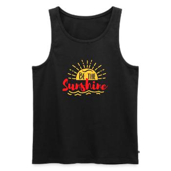 SEI DER SONNENSCHEIN - Männer Premium Bio Tank Top - Schwarz - Vorne - AI Model Male 178 light (178cm)