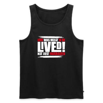 Inspirational Love And Fantasizing Artwork - Männer Premium Bio Tank Top - Schwarz - Vorne - Michal (187cm)