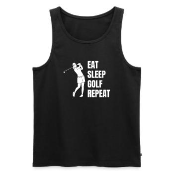 Golfspielerin Golfplatz Golfsport Golf Golfverein - Männer Premium Bio Tank Top - Schwarz - Vorne - Michal (187cm)