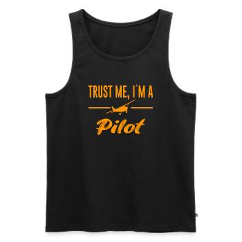 Pilot Spruch Flugzeug - Männer Premium Bio Tank Top - Schwarz - Vorne - AI Model Male 178 light (178cm)