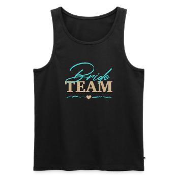 Braut Team Junggesellinnenabschied - Männer Premium Bio Tank Top - Schwarz - Vorne - AI Model Male 178 light (178cm)