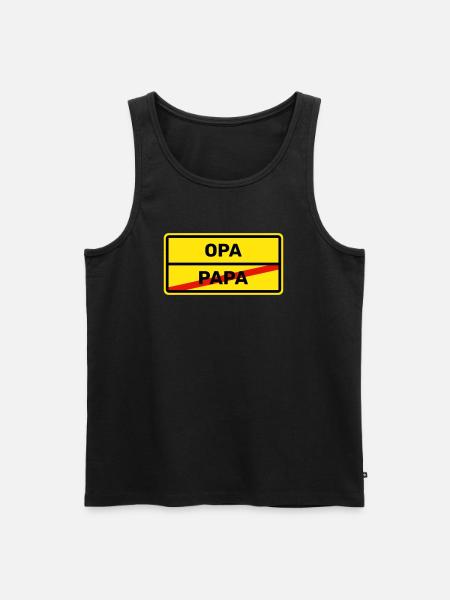OPA - PAPA - Männer Premium Bio Tank Top - Schwarz