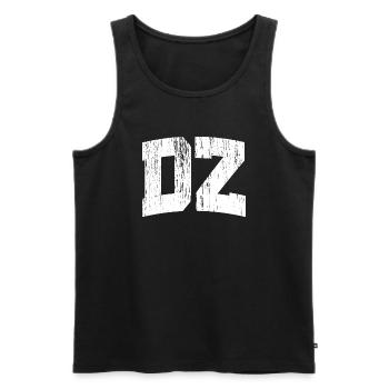 DZ vintage style - Débardeur bio Premium Homme - noir - Devant - AI Model Male 178 light (178cm)