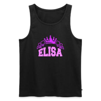 elisa - Männer Premium Bio Tank Top - Schwarz - Vorne - AI Model Male 178 light (178cm)