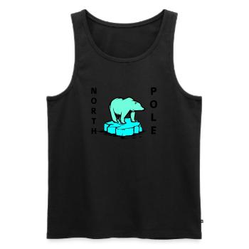 eisbär north pole - Männer Premium Bio Tank Top - Schwarz - Vorne - AI Model Male 178 light (178cm)