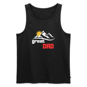 Toller Papa - Männer Premium Bio Tank Top - Schwarz - Vorne - Michal (187cm)