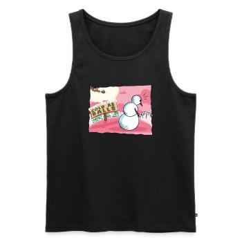 Snowman Cold As Balls Xmas Funny Christmas - Men's Premium Organic Tank Top - black - Front - Michal (187cm)