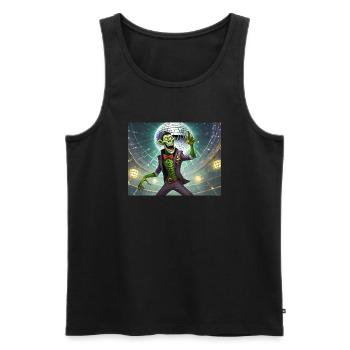 Drunkenstein’s Monster Halloween drôle de jeu de mots - Débardeur bio Premium Homme - noir - Devant - Michal (187cm)