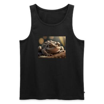 Cute animals doing hibernation – toad - Men's Premium Organic Tank Top - black - Front - AI Model Male 178 light (178cm)