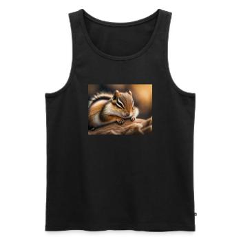 Cute animals doing hibernation – chipmunk - Men's Premium Organic Tank Top - black - Front - AI Model Male 178 light (178cm)