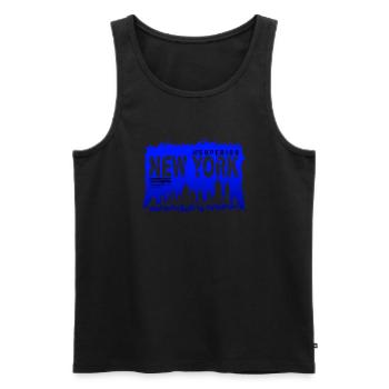 Architecture urbaine de Manhattan de la ligne d’horizon de la ville de New York - Débardeur bio Premium Homme - noir - Devant - Michal (187cm)