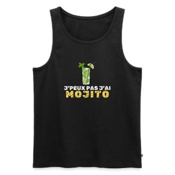 Je peux pas mojito - Débardeur bio Premium Homme - noir - Devant - Michal (187cm)