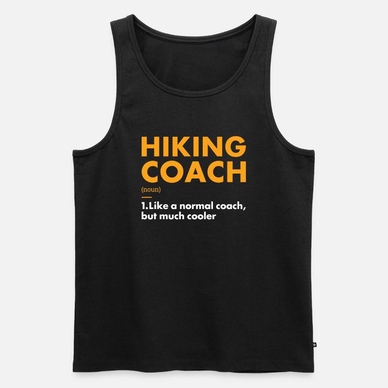 Hiker Coach Definition Hiking - Männer Premium Bio Tank Top - Schwarz