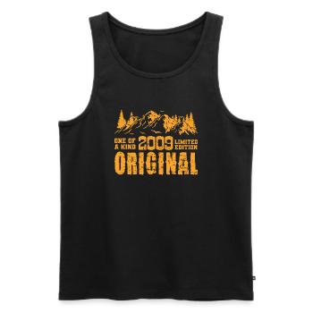 Geburtstagsgeschenk 2009 - 2009 - Männer Premium Bio Tank Top - Schwarz - Vorne - AI Model Male 178 light (178cm)