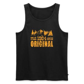 Geburtstagsgeschenk 1964 - 1964 - Männer Premium Bio Tank Top - Schwarz - Vorne - Michal (187cm)