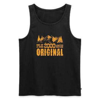 Geburtstagsgeschenk 2000 - 2000 - Männer Premium Bio Tank Top - Schwarz - Vorne - AI Model Male 178 light (178cm)