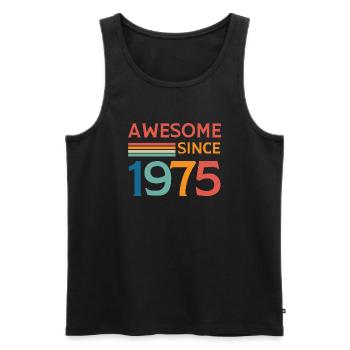 Großartig seit 1975 - Männer Premium Bio Tank Top - Schwarz - Vorne - AI Model Male 178 light (178cm)