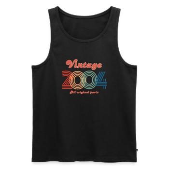 Jahrgang 2004 alle Originalteile - Männer Premium Bio Tank Top - Schwarz - Vorne - Michal (187cm)