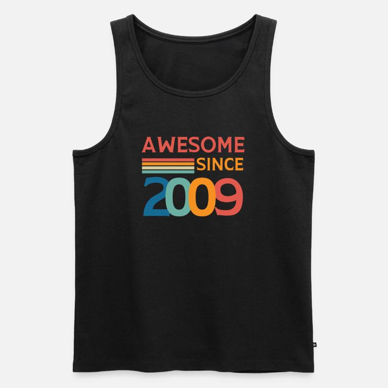 genial seit 2009 - Männer Premium Bio Tank Top - Schwarz