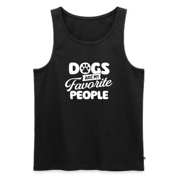 Les chiens sont mes personnes préférées - Propriétaire de chien Amoureux des chiens - Débardeur bio Premium Homme - noir - Devant - AI Model Male 178 light (178cm)