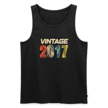 Jahrgang 2017 Retro - Bestseller - Männer Premium Bio Tank Top - Schwarz - Vorne - Michal (187cm)