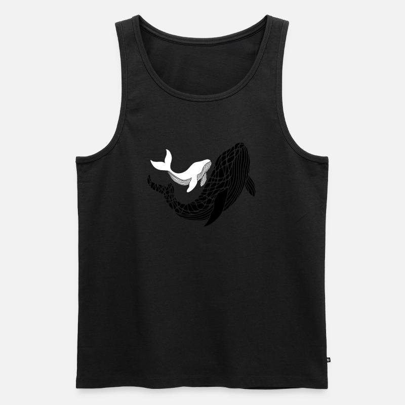 Walmutter und Baby - Männer Premium Bio Tank Top - Schwarz