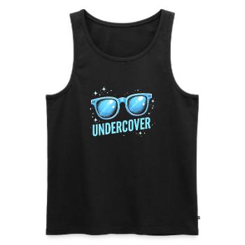 Undercover Costume - Sunglasses Fun - Men's Premium Organic Tank Top - black - Front - AI Model Male 178 light (178cm)