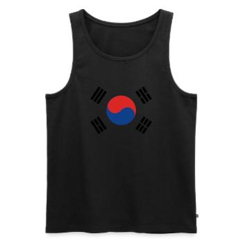 Corée du Sud - Débardeur bio Premium Homme - noir - Devant - Michal (187cm)