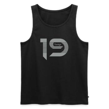 France Limousin Corrèze 19 - Débardeur bio Premium Homme - noir - Devant - AI Model Male 178 light (178cm)