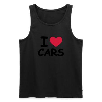 I Love Cars - Débardeur bio Premium Homme - noir - Devant - AI Model Male 178 light (178cm)