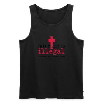 ILLEGAL - Men's Premium Organic Tank Top - black - Front - Michal (187cm)