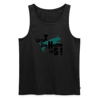 lassT die Hunde loS - Männer Premium Bio Tank Top - Schwarz - Vorne - Michal (187cm)