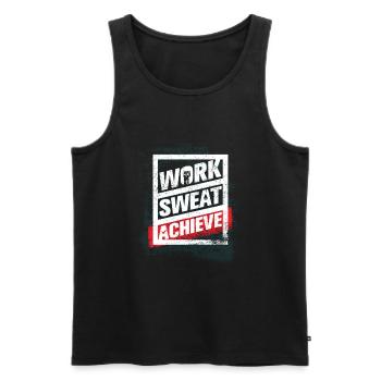 Fitness Lifestyle Workout Gym - Débardeur bio Premium Homme - noir - Devant - Michal (187cm)