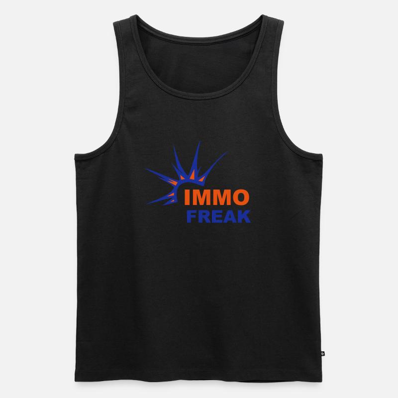 IMMO FREAK - Männer Premium Bio Tank Top - Schwarz