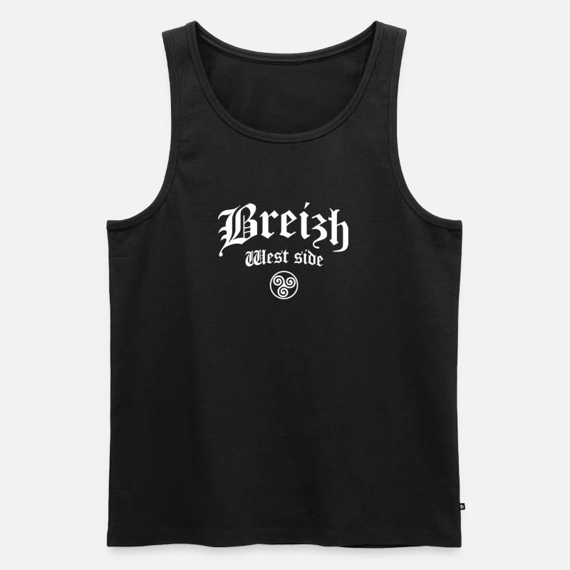 BRITAIN BREIZH WEST COAST - Männer Premium Bio Tank Top - Schwarz