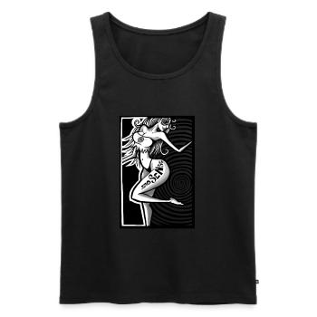 hypnotic love - Men's Premium Organic Tank Top - black - Front - AI Model Male 178 light (178cm)