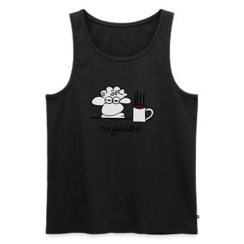 sleepy sheep - Men's Premium Organic Tank Top - black - Front - AI Model Male 178 light (178cm)