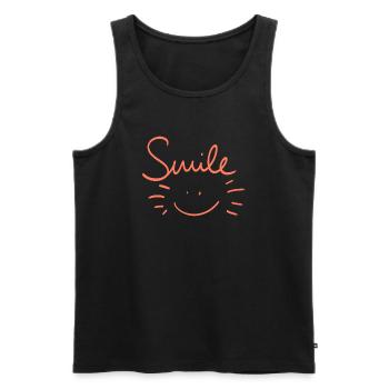 Jeesi1.png - Männer Premium Bio Tank Top - Schwarz - Vorne - AI Model Male 178 light (178cm)