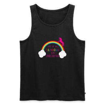 Rainbows & Unicorns - Débardeur bio Premium Homme - noir - Devant - Michal (187cm)
