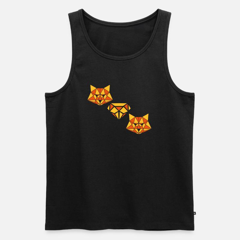 fox_diamond_02 - Männer Premium Bio Tank Top - Schwarz