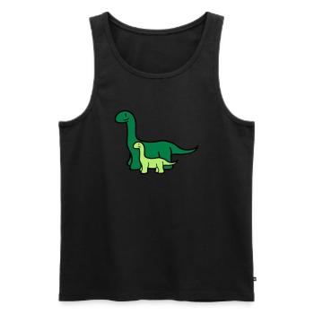 paar pärchen 2 team mama papa kind junges langhals - Männer Premium Bio Tank Top - Schwarz - Vorne - AI Model Male 178 light (178cm)