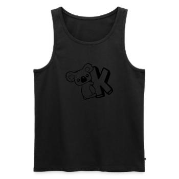 australien koala bär süß niedlich buchstabe K anfa - Männer Premium Bio Tank Top - Schwarz - Vorne - Michal (187cm)
