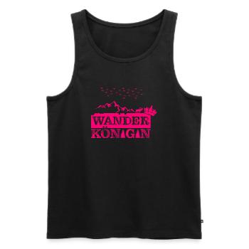 Wanderkönigin Pink - Männer Premium Bio Tank Top - Schwarz - Vorne - Michal (187cm)