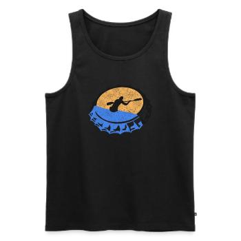 paddle - Men's Premium Organic Tank Top - black - Front - AI Model Male 178 light (178cm)