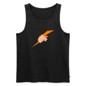 Hand Lightning - Männer Premium Bio Tank Top - Schwarz - Vorne - AI Model Male 178 light (178cm)