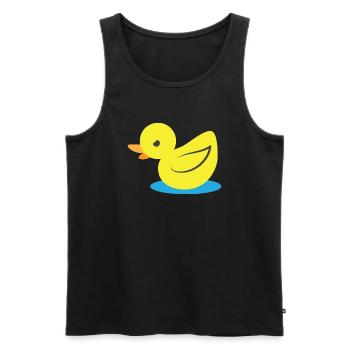 Little angry yellow duck - Men's Premium Organic Tank Top - black - Front - AI Model Male 178 light (178cm)