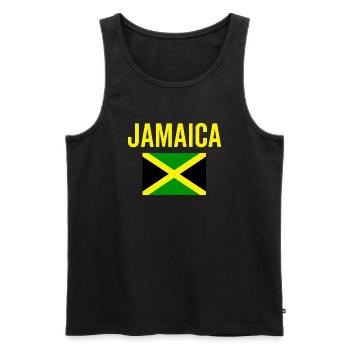 Jamaïque Drapeau jamaïcain - Débardeur bio Premium Homme - noir - Devant - Michal (187cm)